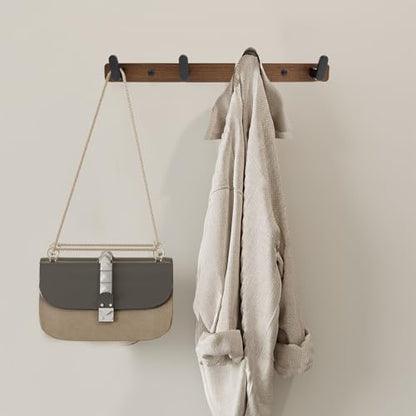 Coat Rack Wall Mount,Wooden Wall Hooks,Wall Hooks for Coats,Modern Towel Hooks,Entryway Bathroom Clothes Hooks for Hanging Heavy Duty Decorative