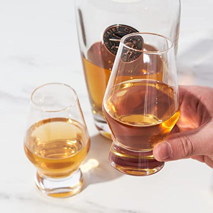 Viski Raye Crystal Scotch Glasses, Set of 2, clear, 8 oz - style: Scotch