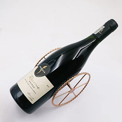 2-Piece Countertop Wine Holder - Tabletop Wine Rack (Rose Gold) - color: Rose Gold, size: 2PC