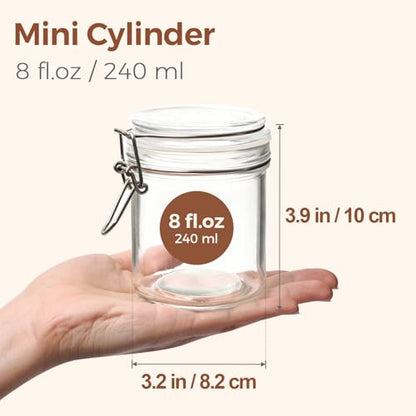 ComSaf Small 8 oz Glass Jars with Airtight Lids 12 Pack Jam Pantry | Jelly jars, Sourdough discard, Spices crafts, Pantry organization, Small size, Kitchen cabinet storage, Sourdough starter - size: 8oz*12