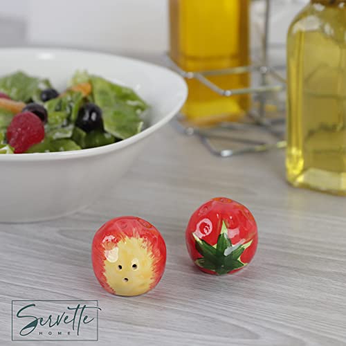 Novelty Ceramic Fruit Salt and Pepper Shakers Set - Mini Strawberry - color: Mini Strawberry