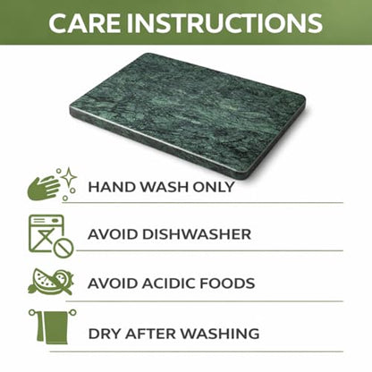 Marble Cheese and Pastry Board 16 x 12 Inch | Natural Carrara Marble, Cutting Board and Serving Tray, For Dough, Bread, Pizza, Charcuterie, Heavy, Non-Slip, Gift-Ready - color: Green, size: 16"L x 12"W