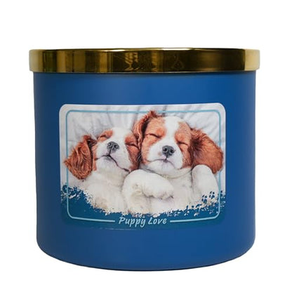 Colonial Candle Puppy Love Scented Jar Candle, 14 oz - Warm & Comforting Home Fragrance, Long-Lasting Burn, Made in The USA - color: Puppy Love