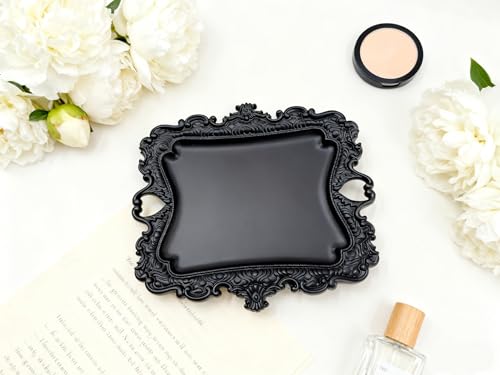 1 Pack Jewelry Dish Matte Black Jewelry Trays ideal for holding jewelry rings and small trinkets. - color: Matte Black, size: small:5"(125mm)*4.4"(110mm)*0.6"(15mm)