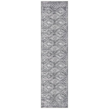 KILOCOCO Washable Runner Rug 2x8 ft Non-Slip Hallway Runners, Grey | Low-Pile Entryway Runners, Rubber Backed Runner Rug, Printed Kitchen Runner Rug, Soft Geometric Rugs for Hall Living Room - color: Grey, size: 2' x 8' (Runner)