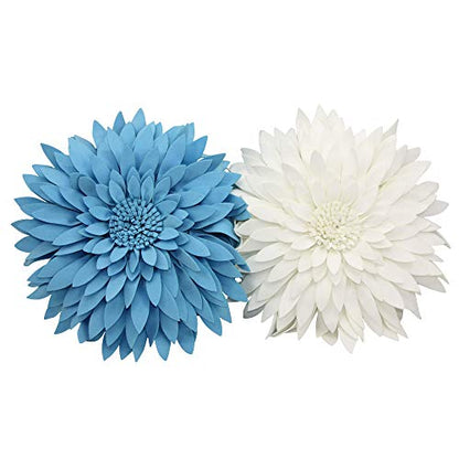 Contempo Lifestyles 3D Daisy & Sunflower Throw Pillow - Solid Light Blue Flower-Shaped Couch & Bed Pillow - Gift for Her - color: Solid Aqua