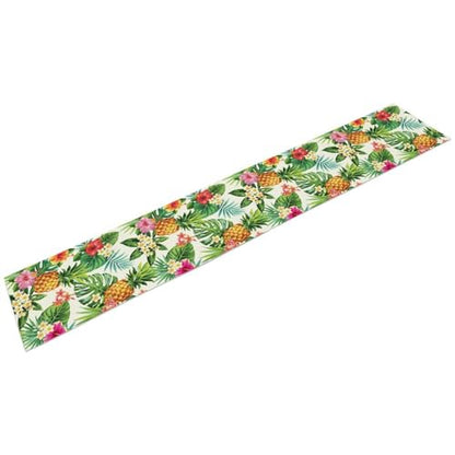 Summer Pineapple Table Runner, Tropical Palm Leaves Flowers Fruit Table Runner for Kitchen Dining Party Holiday Home 13x36in - color: Fruit-6, size: 13x36in