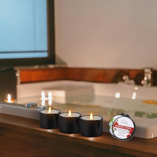 24 Pcs Natural Soy Massage Oil Candles, 1oz Low-Temp Moisturizing Body Wax | Multiple fragrance options available, suitable for skincare and aromatherapy, spa relaxation gift set - color: 24 PACK-massage candle