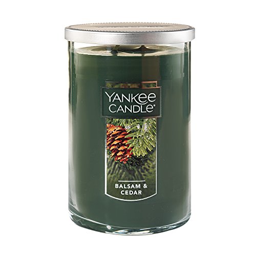 Yankee Candle Balsam & Cedar Scented Classic Large 22oz Dual-Wick Tumbler Candle Over 75 Hours Burn Time - color: Balsam & Cedar, size: Large 2-Wick Tumbler