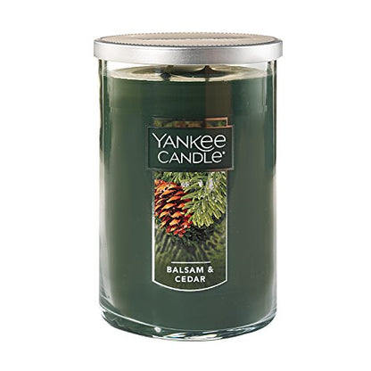 Yankee Candle Balsam & Cedar Scented Classic Large 22oz Dual-Wick Tumbler Candle Over 75 Hours Burn Time - color: Balsam & Cedar, size: Large 2-Wick Tumbler