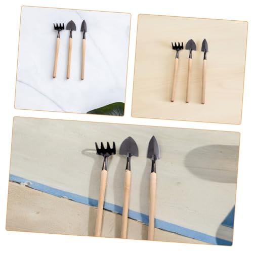 Homoyoyo 18pcs Mini Garden Tools Set for Flower Pots Succulent Plants, Metal Hand Tools with Shovel Rake Trowel, Indoor Gardening Soil Loosening and Transplanting Kit for Plant Care