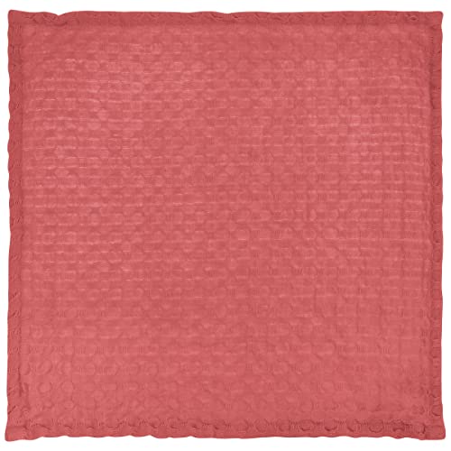 Karma Waffle Weave Dishcloth Set/Holder Bloom - color: Pink Bloom