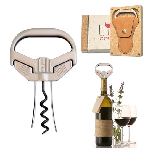 3-in-1 Ah So Wine Opener, Two Prong Cork Puller for Aged Bottles | Vintage Cork Specialist,Versatile 3-in-1 Tool,Ergonomic Metal Handle,Travel-Friendly Case,Connoisseur's Gift - color: Classic