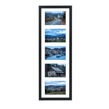 WIFTREY 4x6 Picture Frames Collage with 5 Openings Set of 1, Display five 4 x 6 Photo Pictures for Wall Mounting, Black - color: Black, size: 5 Openings - 1 Pack