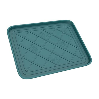 All Weather Boot Tray - Small Water Resistant Plastic Utility Shoe Mat for Indoor and Outdoor Use in All Seasons by Stalwart (Teal)