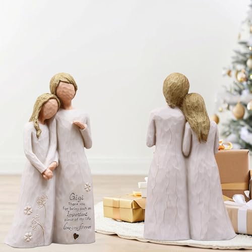 Gigi Gifts for Grandma, Gigi Birthday Gifts, Gigi Figurine | Gigi Birthday Gifts from Granddaughter, Gifts for Gigi,Grandma Gift for Christmas Mothers Day, Hand-Painted Resin Statue - style: Gigi gifts