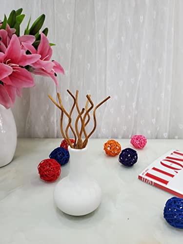 11 inch Wavy Rattan Reed Diffuser Sticks 50PCS Natural Rattan Fragrance Aromatherapy Volatile Replacement RefillEssential Oil Aroma Diffuser Replacements Sticks for own Space (50PCS, Light Brown) - color: Light Brown