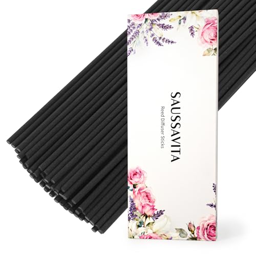 11 inch Diffuser Sticks 100 Pack, Diffuser Reeds Sticks Refill for Home and Bathroom, Diffuser Reeds Sticks for Scented Diffuser Black - color: Black