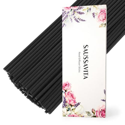 11 inch Diffuser Sticks 100 Pack, Diffuser Reeds Sticks Refill for Home and Bathroom, Diffuser Reeds Sticks for Scented Diffuser Black - color: Black