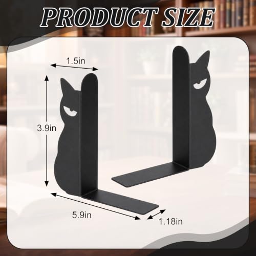 Angry Cat Bookends Set of 2 Sarcastic Metal Book Ends for Shelves Bookshelf Home Office Desk Bookshelf Decor Gift for Cat Lovers and Reading Enthusiasts - style: Angry Cat