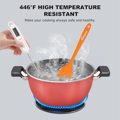 NileHome 6 Pieces Silicone Spatula Set with Silicone Brush,Multicolor | Food-Grade Material,Heat Resistant Up to 600°F,Dishwasher Safe,BPA-Free - color: Multicolor