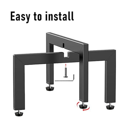 4-Pack Plant Stand Indoor Outdoor with Adjustable Feet, Black | Heavy Duty Metal Construction, Fits 5-13 Inch Pots, Includes 2 Large & 2 Medium, Easy Assembly, Pots Not Included - size: 4 Pack - Large & Medium
