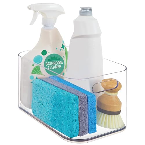 STORi Bliss 10" x 6" Open Clear Pantry Organizer Bin, Plastic Containers with Handle for Kitchen, Fridge, Cabinet, Closet, Bathrom, Undersink Storage Made in USA - style: Set of 1