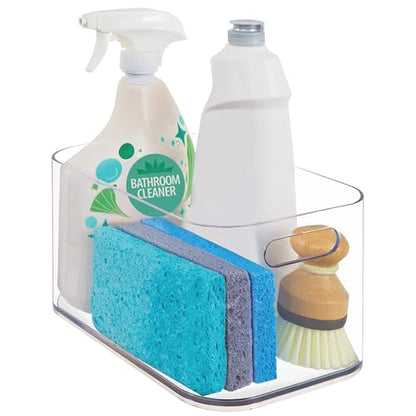 STORi Bliss 10" x 6" Open Clear Pantry Organizer Bin, Plastic Containers with Handle for Kitchen, Fridge, Cabinet, Closet, Bathrom, Undersink Storage Made in USA - style: Set of 1