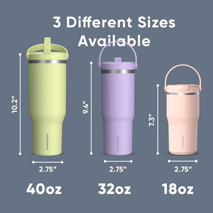 Hydrapeak Nomad 32oz Stainless Steel Insulated Travel Tumbler with Handle & Straw Lid, Leakproof, Cupholder Friendly, Back to School, College Dorm, & Everyday Hydration, Cold 24 Hours (Modern Blue) - color: Modern Blue