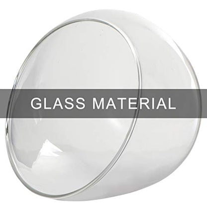 Cabilock Clear Slant Cut Bubble Bowl Glass Vase Bowl Round Globe Planter Terrarium Orb Candy Dish Fruit Jar Floral Container for Home Office Decor
