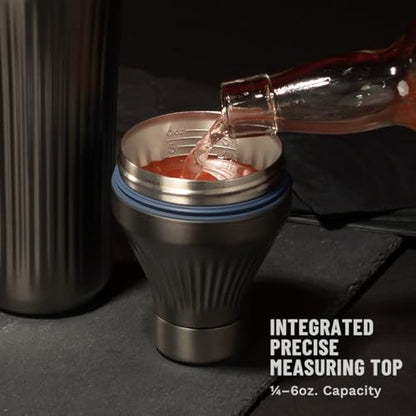 Diamond Edition Hybrid Cocktail Shaker Set, Gunmetal Black, 28 oz | Hybrid Cocktail Shaker with Vacuum Insulated Stainless Steel, Innovative Measuring System, Black, 28 oz - color: Gunmetal Black