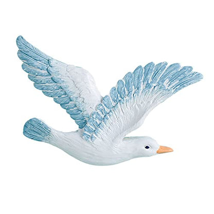SeaHug 3-Piece Resin Seagull Wall Decor, Coastal Nautical Bird Wall Art for Beach House, Bathroom, Living Room, Bedroom and Entryway Wall Decoration