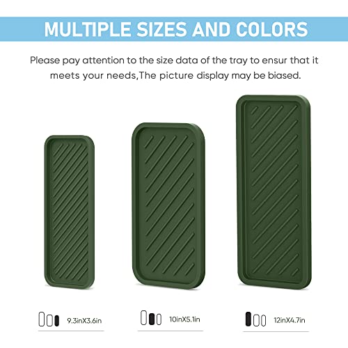 Silicone Sponge Holder, Kitchen Sink Organizer Tray（Green） | Sponge Caddy Dish Soap Holder, Scrubber, Soap Dispenser, Scouring Pad - color: G-ge, size: 9.3x3.6inch
