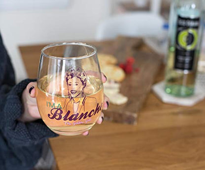 Golden Girls The Stemless Wine Glass Collectible Set of 4 | Dorothy, Sophia, Blanche, Rose | Funny Novelty Drinkware For Home Barware Set | Each Cup Holds 20 Ounces