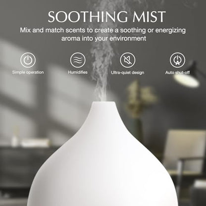 SALKING Essential Oil Diffuser 2 Pack, 100ml Ultrasonic Diffuser for Home | Dark, Cool Mist Humidifier, Auto Shut-Off, Aromatherapy Diffusers for Essential Oils, Warm White Lights,Quiet, Bedroom,Office - color: Dark Set of 2
