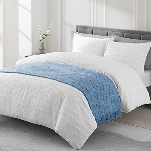 BOURINA Blue Throw Blanket 50x90 Inch Boho Knitted Soft Throw Sofa Blanket | Knitted Throw Blanket 50x90 Inches, Soft Lightweight Boho Weave Throw Decorative Couch Blanket for Living Room Bed Runner - color: Blue, size: 50"x90"