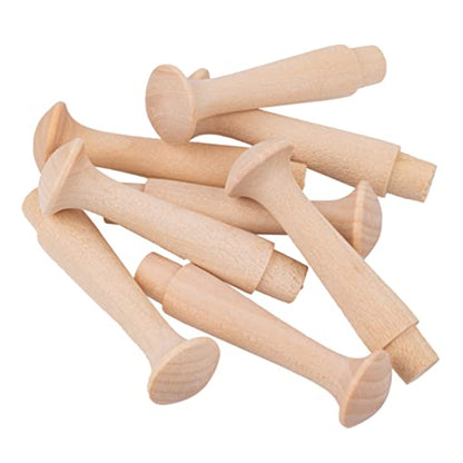 Birch Medium Shaker Pegs | 2-1/2" Length | Pack of 10 | Wood Pegs for Hanging | Coat Rack Pegs | UA-87-BWSP - size: 2-1/2"