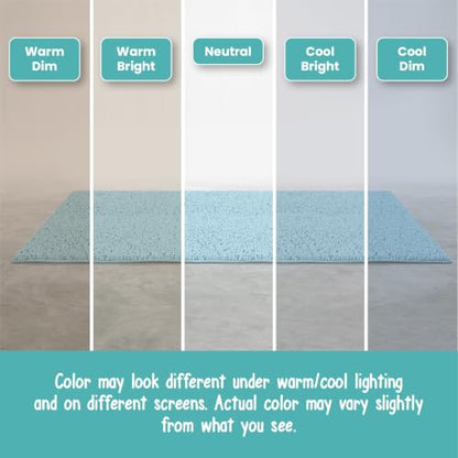 Standard 24"x21" U-Shaped Non-Slip Shaggy Chenille Toilet Contour Bathroom Rug with Water Absorbent, Spa Blue - color: Spa Blue, size: 24" x 21" (U-Shaped)