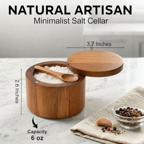 Salt Cellar with Lid and Spoon