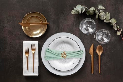 ACCENTHOME Teal Cloth Napkins Set of 6 18x18 inch Cotton Dinner Napkins - Washable Soft Premium Hotel Quality Reusable Napkins Perfect Table Napkins for Family Dinners, Weddings & Everyday Use | Cotton Linen Blend Napkins, Machine Wash On Gentle Cycle, Ec