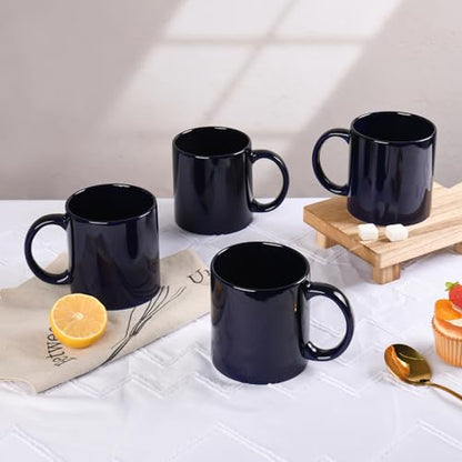 BYCNZB 22oz Super Large Ceramic Coffee Mugs Large Handles Set of 4 (Cobalto) - color: Cobalto