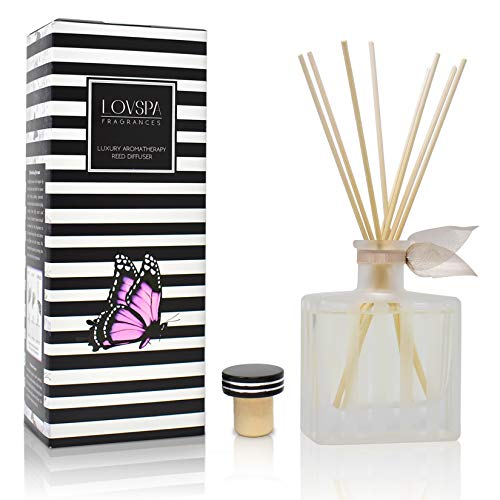 Reed Diffuser Set, Vanilla & Patchouli Scented Oil Diffuser with Sticks, Home Fragrance Accessories for Bathroom Shelf Decor, Aroma Diffusers for Home or Office Fall Decor, USA Made - color: Vanilla & Patchouli, size: Modern Stripe/4.5 oz