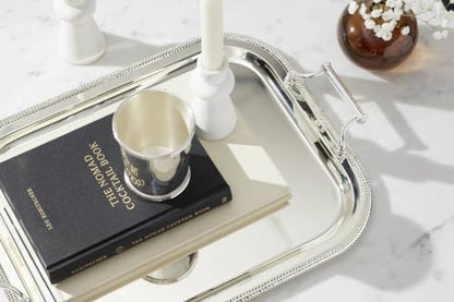 Reed & Barton Silverplate Rectangular Serving Tray, Coffee Table Decor | mirror finish, hand wash only | handles for easy carrying | 13 x 16.25 inch, elegant entertaining | 0.25 inch - style: Rectangle