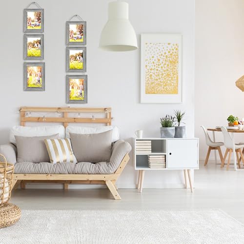 5x7 Wall Hanging Picture Frames Collage with 3 Opening Frames Grey 2 Pack - color: Grey, size: 5x7- 2 Pack
