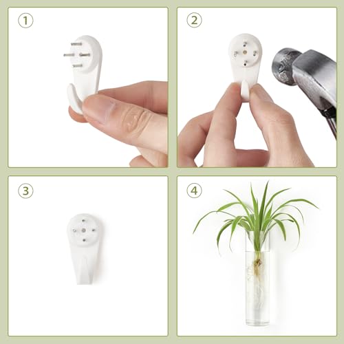 Mkono Propagation Station Wall Planter Hanging Glass Tubes Flower Vase Set