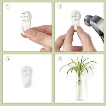 Mkono Propagation Station Wall Planter Hanging Glass Tubes Flower Vase Set
