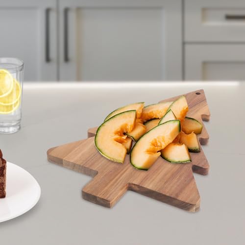 Christmas Tree Charcuterie Board Kitchen Cutting Chopping Charcuterie Board Platter for Butcher Block Cheese and Vegetables