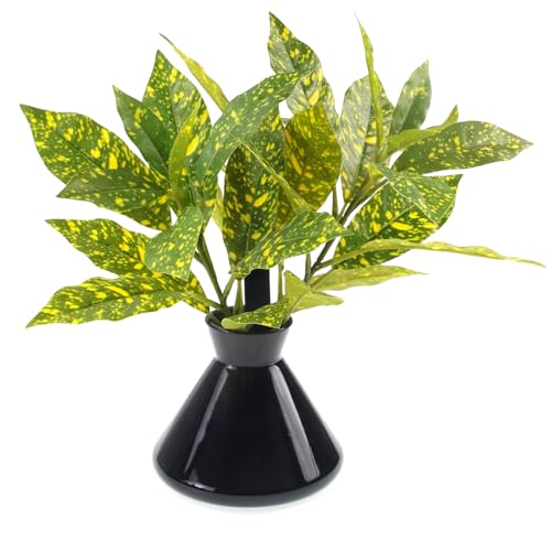 Reed Diffuser Set, Empty Glass Diffuser Bottle Jar with Sticks and Fake Greennery Olive Plants, Fragrance Aromatherapy Essential Oil DIY Bottle Jar for Home Shelf Bedroom Bathroom Office Decor - color: Triangle Brown