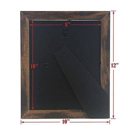 brown 8x10 Picture Frame set of 3,Display 8x10 without Mat or 5x7 with Mat Wall Gallery Photo Frames - color: Brown, size: 8x10 inches