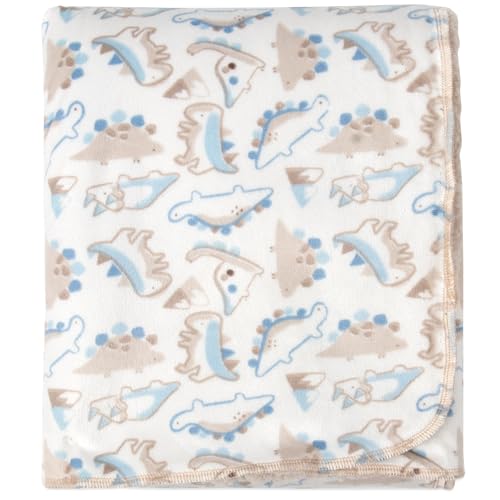 Baby Essentials Sherpa Fleece Baby Blanket 35x30 – Super Soft, Warm Reversible Baby Blankets for Newborns, Infants, Toddlers, and Nursery - color: Dino Print